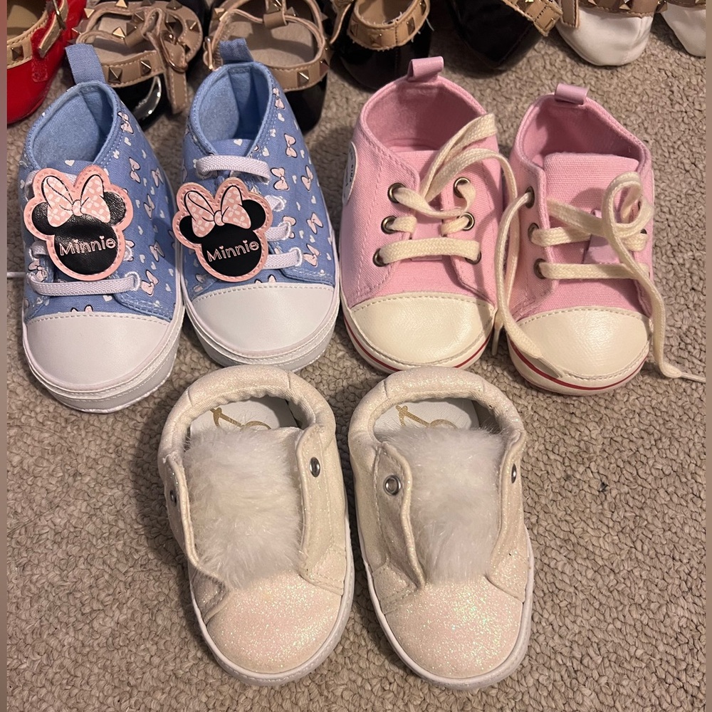 Bundle of 3 baby girl sneakers